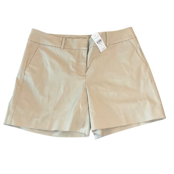 Anne Taylor Factory khaki The 6 Inch Short Mid Rise Women Size 8 Brown Casual - Picture 1 of 6
